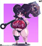  absurd_res averag3artist belly big_breasts black_hair breasts camel_toe clothing crop_top female hair hammer hi_res huge_breasts huge_thighs humanoid humanoid_pointy_ears league_of_legends melee_weapon noxus_poppy_(lol) pale_skin panties pigtails poppy_(lol) pubes red_eyes riot_games shirt short_stack skindentation slightly_chubby solo tencent thick_thighs thong tools topwear underwear weapon wide_hips yordle 