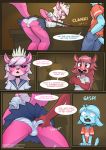  anthro brother brother_and_sister bulge clothed clothing comic crossdressing dialogue digital_media_(artwork) english_text female fur hair hi_res male mammal ratcha_(artist) rodent sciurid sibling sister text 