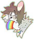  2018 alpha_channel ambiguous_form ambiguous_gender brown_hair canid canine diamond_pupils digital_drawing_(artwork) digital_media_(artwork) duskky eyebrows flag_in_mouth flat_colors fur grey_body grey_fur hair headshot_portrait jaspering lgbt_pride lgbt_pride_month mammal markings mouth_hold multicolored_outline outline patchwork_creature pink_inner_ear portrait pride_color_flag pride_colors pride_duskky pupils rainbow_flag rainbow_nose rainbow_outline rainbow_pride_colors rainbow_pride_flag rainbow_symbol side_view simple_background six-stripe_rainbow_pride_colors smile snout solo spots spotted_body spotted_fur surgical_suture teeth transparent_background whisker_spots white_pupils 