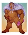  absurd_res balls biceps blizzard_entertainment dildo durotan_(warcraft) genitals hi_res humanoid humanoid_pointy_ears leelikessmut male musclegut muscular orc penis sex_toy solo vein veiny_penis warcraft 