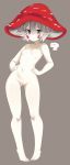  2019 breasts featureless_breasts featureless_crotch female fly_agaric fungi_fauna fungi_humanoid fungus grey_eyes grey_hair hair hi_res humanoid humanoid_pointy_ears mushroom mushroom_humanoid niniidawns not_furry nude solo 