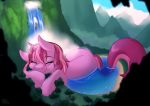  2019 absurd_res equid equine fan_character female friendship_is_magic hi_res horn lake macro mammal my_little_pony scenery smile solo sugary_violet sugaryviolet unicorn waterfall 