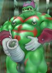  2020 absurd_res armor balls belly belly_grab biceps big_belly big_muscles blush bodily_fluids body_hair clothing cum cumshot detailed_background digital_media_(artwork) duel_monster ear_piercing ear_ring ejaculation erection foreskin gauntlets genital_fluids genital_piercing genitals gloves green_body handwear hat headgear headwear hi_res humanoid humanoid_genitalia humanoid_penis konami looking_at_viewer male markings masturbation musclegut muscular muscular_male muscular_thighs navel nipple_piercing nipples not_furry nude overweight overweight_male pecs penetrable_sex_toy penis penis_piercing piercing pink_clothing pink_hat pink_headwear precum prince_albert_piercing red_markings retracted_foreskin ring_piercing sex_toy solo spikysketches swamp terra_the_terrible thick_thighs unknown_species vein yellow_eyes yu-gi-oh! 