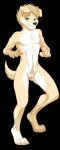  2021 andromorph anthro canid canine canis countershading domestic_dog featureless_chest femboy green_eyes hair hi_res intersex malachitetiger mammal nude pubes sapphwolf simple_background solo 