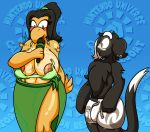  2019 alien anthro big_breasts bikini black_hair blush breasts brown_eyes bulge clothed clothing digital_drawing_(artwork) digital_media_(artwork) duo edwin_inculous_(character) english_text felid female fur hair hi_res huge_breasts katie_koopa_(character) koopa_troopa male male/female mammal mario_bros microphone mr.ink_(artist) navel nintendo nipples non-mammal_breasts open_mouth outside reptile scalie simple_background size_difference smile standing swimwear text topwear umbrian_(species) underwear video_games wardrobe_malfunction 