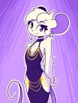  anthro blush chain clothed clothing femboy fully_clothed hands_behind_back hollow_hip_backless_chain_dress male mammal meme meme_clothing murid murine pie_cut_eyes purple_eyes rat reggie_(whygena) rodent smile solo tail whygena 
