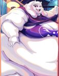  absurd_res anthro belly big_belly big_breasts blush bovid bra breasts caprine clothed clothing clothing_lift delta_rune_(emblem) doorway female fur goat hand_on_hip happy hi_res inksplot inside lamp looking_at_viewer looking_down mammal morbidly_obese morbidly_obese_anthro morbidly_obese_female navel obese obese_anthro obese_female open_mouth overweight overweight_anthro overweight_female pink_eyes robe solo symbol thick_thighs tongue toriel undertale undertale_(series) underwear wardrobe_malfunction white_body white_fur window 