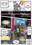  anthro avalon avian bandai_namco bird canid canine canis car city clothing comic crisis crisis_ch1 dialogue digimon digimon_(species) domestic_cat felid feline felis hero hood male mammal samaraka shirt solo text time_travel topwear tunic vehicle wargreymon wolf 