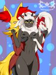  2019 anthro big_breasts bovid breasts canid canine caprine delphox digital_media_(artwork) female fur group group_sex hair hi_res horn inner_ear_fluff knightmoonlight98 lycanroc mammal midnight_lycanroc nintendo nipples nude open_mouth pok&eacute;mon pok&eacute;mon_(species) pussy red_eyes sex simple_background smile threesome tongue touching_breasts video_games white_fur wooloo 