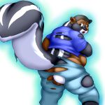  1:1 absurd_res burst butt forebucks forepawz hi_res invalid_tag mammal mephitid overweight rippage skunk slightly_chubby transformation weight_gain xids 
