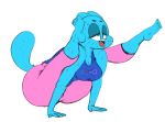  anthro blue_eyes blue_fur breasts cartoon_network clothed clothing domestic_cat exercise felid feline felis female fur mammal mature_female neom-daddy nicole_watterson solo sweat the_amazing_world_of_gumball tight_clothing voluptuous wide_hips workout yoga yoga_pants 