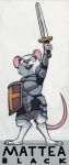  female hi_res knight mammal marsminer mattea_black melee_weapon mouse murid murine rodent solo sword weapon 