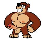  2019 anthro balls banjo-kazooie banjo_(banjo-kazooie) brown_fur charmcharmcharm erection fur humanoid_penis male mammal nude penis rareware solo ursid video_games 