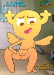 anus butt cartoon_network english_text fairy female horn humanoid low_res mammal nude open_mouth penny_fitzgerald presenting presenting_pussy pussy shape_shifter smile solo spreading text the_amazing_world_of_gumball wings 
