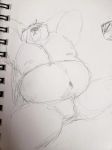  anthro belly kemono male mammal overweight overweight_male sketch softscone ursine 