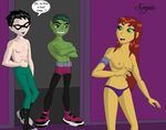  beast_boy dc dcau robin scorpia starfire teen_titans 