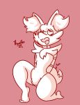  2019 absurd_res bdsm blush braixen bulge cloth collar feet hi_res male mammal nintendo pok&eacute;mon pok&eacute;mon_(species) rubber simple_background thaasteo thick_thighs video_games 