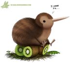  avian beak bird cryptid-creations english_text food fruit kiwi_(bird) kiwi_(disambiguation) kiwifruit plant ratite simple_background sitting solo text url white_background 
