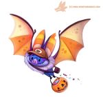  basket candy chiropteran cryptid-creations flying food halloween holidays jack-o&#039;-lantern mammal 
