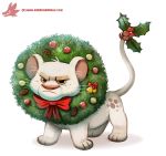  christmas cryptid-creations felid holidays lion mammal pantherine solo wreath 