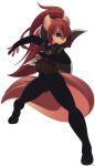  2019 4_fingers alpha_channel ambiguous_gender anthro blue_eyes brown_fur brown_hair digital_media_(artwork) fighting_stance fur hair hi_res holding_object holding_weapon kunai long_hair looking_at_viewer mammal phation ponytail simple_background solo transparent_background weapon 