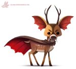  antlers cervid cryptid-creations fangs horn mammal solo vampire 