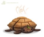  cryptid-creations food food_creature pie reptile scalie smile solo turtle 