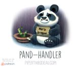  bamboo cryptid-creations giant_panda mammal raining sign solo ursid 