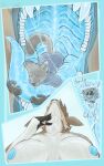 absurd_res anthro big_breasts big_dom_small_sub blue_insides blue_internal blue_mouth blue_nipples blue_tongue bodily_fluids breasts clothed clothing comfort comfortable comforting cozy deer dominant dripping duo endo endosoma esophagus fan_character female fully_inside fur garu_(oc) garudeer genitals glowing glowing_insides glowing_internals glowing_mouth glowing_nipples gulonine hair hi_res hug huge_filesize hugging_tongue humanoid internal internal_oral larger_female larger_pred macro male male/female male_prey mammal marten mature_female micro mustelid musteline neck_bulge nipples nude nude_anthro open_mouth oral_vore partially_inside raining sable_(marten) safe_vore saliva saliva_drip saliva_on_face saliva_on_tongue saliva_string size_difference smaller_male soft_vore stomach_acid swallowing throat tongue tongue_out uvula vore willing_prey