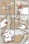  2:3 animal_genitalia animal_penis anna_(study_partners) anthro balls beluga breasts canid canine canine_penis canis cetacean cetacean_pussy comic coyote cub delphinoid duo english_text erection female female_pov first_person_view fur hi_res jake_(study_partners) knot lying male mammal marine medium_breasts missionary_position monodontid nude on_back onomatopoeia penetration penis sex sound_effects study_partners tan_fur teenager text thunderouserections toothed_whale vaginal vaginal_penetration young 