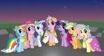  applejack_(mlp) breauna equid equine fluttershy_(mlp) friendship_is_magic group hi_res horse mammal my_little_pony night pinkie_pie_(mlp) princess_cadance_(mlp) rainbow_dash_(mlp) rarity_(mlp) sky smile star twilight_sparkle_(mlp) wedding 