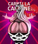 absurd_res ass_up big_butt bikini bikini_bottom bikini_top breasts butt butt_pose carmilla_carmine clothing curvy_figure demon female glowing glowing_eyes gradient_background hair harness hazbin_hotel helluva_boss hi_res human humanoid latex latex_clothing latex_legwear latex_stockings latina leg_harness legwear lips lipstick makeup mammal mature_female mechanicalstage muscle_tone muscular nails overlord pattern_background pose simple_background sinner! sinner_demon sky solo stockings swimwear thick_thighs two-piece_swimsuit vivzmind voluptuous voluptuous_female voluptuous_human voluptuous_humanoid