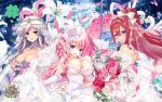  akatsuki_rabbit brave_girl_ravens breast_hold cleavage dress pointy_ears satsuki_misuzu tsukimiya_sei wallpaper wedding_dress 