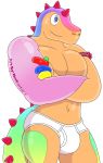  2019 alpha_channel anthro birthday_cake briefs bulge cake clothing dessert dinosaur dragon english_text food fruit ice_cream male mammal muscular muscular_male navel notkastar pecs plant reptile ribbons scalie signature smile solo spikes sprinkles strawberry text tighty_whities underwear 