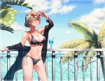  bikini bye_allen_bye cleavage megane sakuramori_kaori see_through swimsuits the_idolm@ster the_idolm@ster_million_live! the_idolm@ster_million_live!_theater_days 