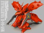  3d beam_rifle char&#039;s_counterattack char&#039;s_counterattack_-_beltorchika&#039;s_children character_name commentary_request energy_gun english_text gundam machinery mecha mecha_focus mobile_suit neo_zeon nightingale_(gundam) realistic robot roundel science_fiction shadow shield tomholy weapon 