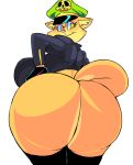  2019 anthro big_butt bottomless butt clothed clothing domestic_cat felid feline felis female jacket lilly_(vimhomeless) looking_back mammal solo topwear vimhomeless wide_hips 