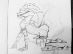  4:3 absurd_res all_fours anal anthro armwear ball_gag clothing duo elbow_gloves eulipotyphlan gag gagged gloves handwear hedgehog hi_res legwear male male/male mammal niranna penis sketch sonic_(series) sonic_the_hedgehog thigh_highs 