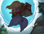  anus big_butt blonde_hair butt female forastero hair human humanoid league_of_legends male mammal not_furry poppy_(lol) puffy_anus pussy riot_games short_stack solo_focus thick_thighs video_games yordle 