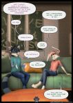 3d_(artwork) anthro black_hair blue_body blue_fur bottomwear clothed clothing comic computer denim denim_bottomwear denim_clothing desk dialogue digital_media_(artwork) digitigrade duo electronics english_text female floppy_ears fur furniture hair hi_res hoodie jeans lagomorph leporid male mammal oliver_(striped_sins) pants pillow pink_hair procyonid purple_eyes rabbit raccoon rolled_up_sleeves ryder_(striped_sins) shirt sofa speech_bubble striped_sins t-shirt table tail text topwear url white_body white_fur willitfit