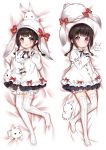  animal_ears bloomers breast_hold bunny_ears dakimakura dress girls_frontline m99_(girls_frontline) nan_zhi_qing_han thighhighs 