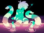  &lt;3 ambiguous_gender belly breasts drool_cutie front_view girly goo_creature green_skin hair hair_over_eyes mally_(drool_cutie) not_furry seductive small_breasts smile solo tentacles thick_thighs water wet 