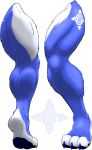  3_toes absurd_res alpha_channel anthro blue_fur canid canine disembodied_leg ebonyrubberwolf female fox fur hi_res krystal mammal nintendo one_leg post_transformation simple_background solo star_fox toes transparent_background video_games what white_fur why 