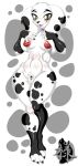  101_dalmatian_street 101_dalmatians 3_toes anthro breasts canid canine canis collar disney dolly_(101_dalmatians) domestic_dog female hi_res mammal nipples nude pussy solo srklmsama toes 