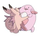 alpha_channel balls blush chansey clefable clitoris duo egg female flygon_(artist) generation_1_pokemon genitals hand_holding hi_res male male/female nintendo open_mouth penis pink_body pokemon pokemon_(species) ripparu simple_background tail transparent_background vaginal wings