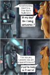  absurd_res anthro breasts canid canine canis casual_nudity comic creeperzone dialogue equid equine female hi_res kyra_(creeperzone) mammal nude pussy unfinished wolf 