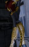  2019 3d_(artwork) anthro bottomless butt butt_focus cheetah chelsie_(kawa) clothed clothing convenient_censorship digital_media_(artwork) eyewear felid felin feline female hair kawaoneechan looking_at_viewer mammal outside shirt solo street sunglasses tail_censorship topwear 