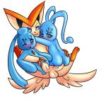  1:1 2019 2_toes 3_fingers alpha_channel anthro anus big_ears blue_eyes blue_sclera blue_skin blush butt_wings cute_fangs erection fangs female feral fur group legendary_pok&eacute;mon male male/female mammal manaphy multi_penis nintendo orange_fur penetration penis phione pok&eacute;mon pok&eacute;mon_(species) pussy sex simple_background smile toes transparent_background vaginal vaginal_penetration victini video_games water wings yellow_sclera yoshimister 