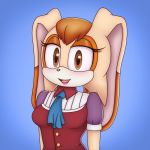  1:1 2019 anthro big_ears blush breasts clothed clothing colored digital_media_(artwork) dress es74 eyelashes eyeshadow female fur hair lagomorph leporid looking_at_viewer makeup mammal mature_female open_mouth rabbit simple_background smile solo sonic_(series) tan_fur vanilla_the_rabbit video_games white_fur 