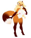  anthro breasts canid canine female fox kitsunewaffles-chan looking_at_viewer mammal nipples nude pussy slightly_chubby smile solo standing thick_thighs 